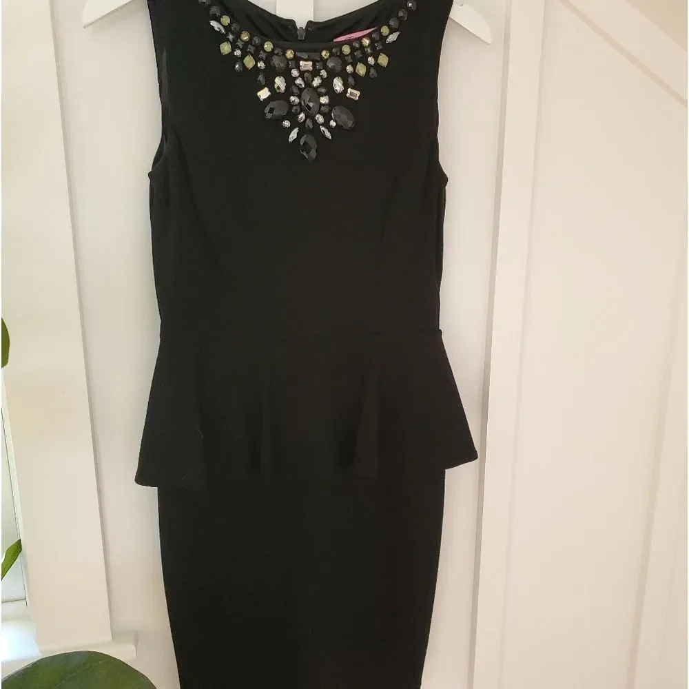 Eliza J Embellished Peplum Holiday Dress - Picture 4 of 10